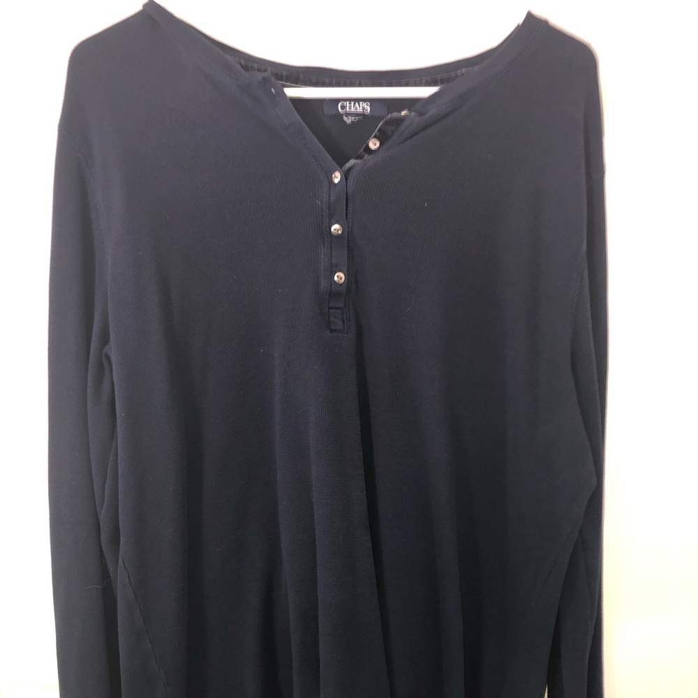 Chaps Womens Henley knit shirt size XL